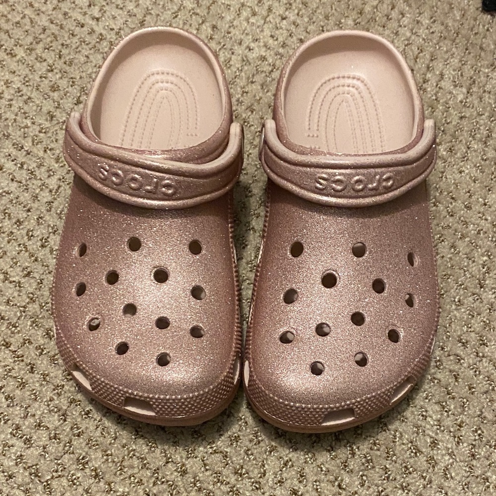 CROCS Sparkle Slippers - Light Pink